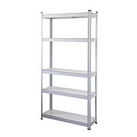 Стелаж металевий 180х90х40 Siker GoodTool P9040L білий 5 полиць