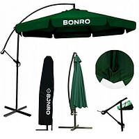 Парасолька садова з нахилом зелена Bonro B-7218 3м 6 спиць