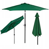 Парасоля садова регульована з нахилом зелена Bonro B-016 3м 8 спиць