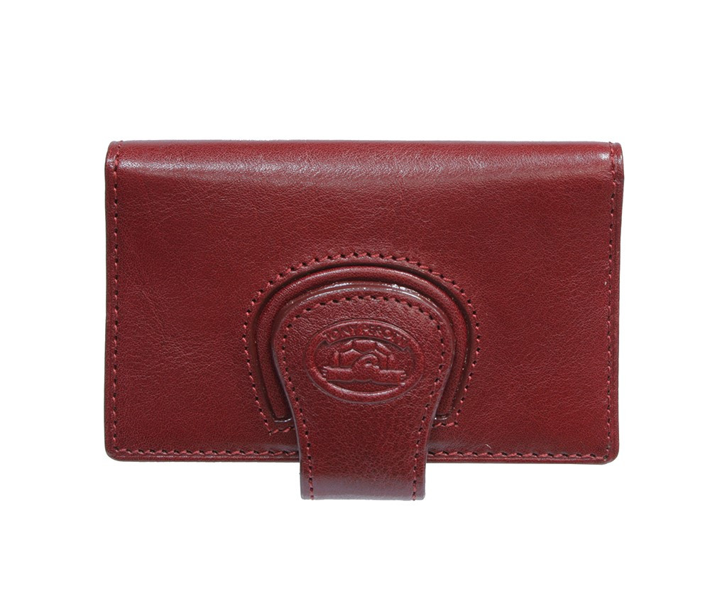 Кредитниця візитниця шкіряна Accademia 1440 rosso червоний Tony Perotti