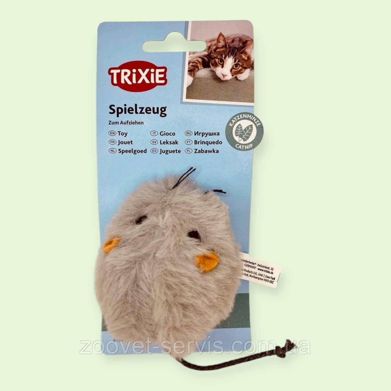 Іграшка для котів миша вібруюча плюшева 8,5 см Trixie 4083, фото 1