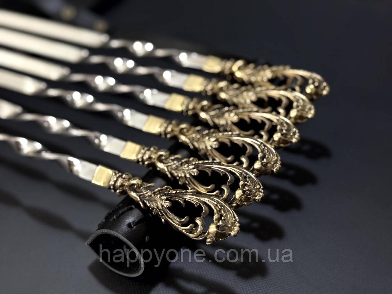 Набір шампурів "Морський бриз" (в шкіряному сагайдаку), фото 1