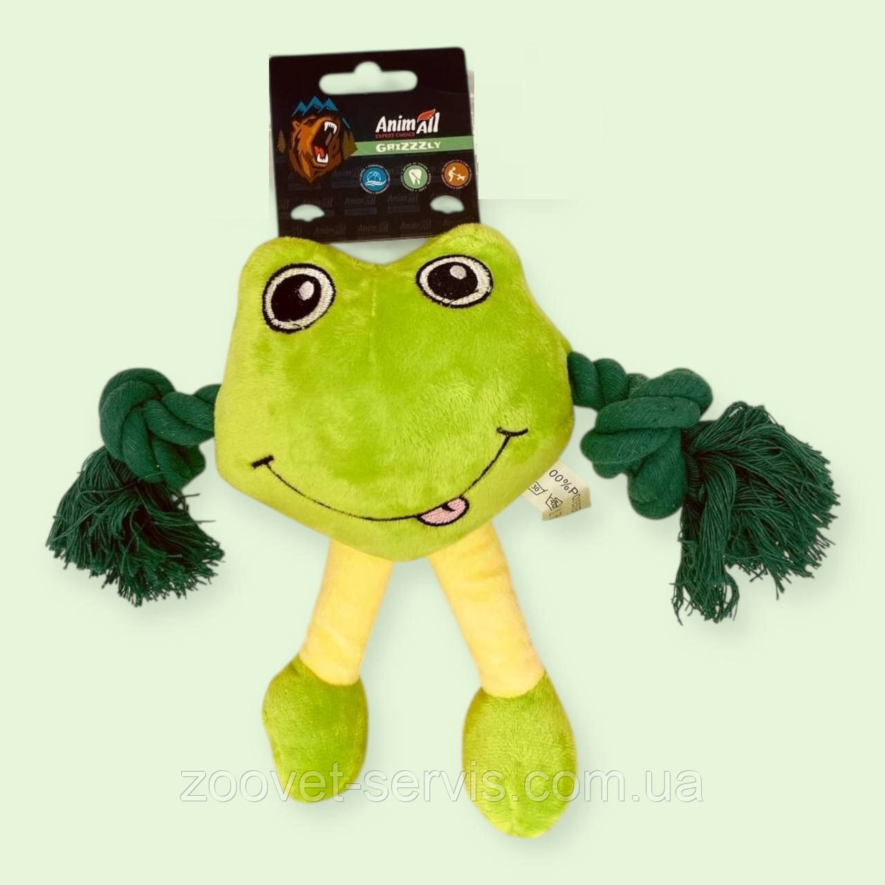 AnimAll GrizZzly М'яка іграшка для собак Жабеня 29см×22см×7 см, фото 1