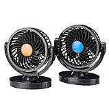 Вентилятор із регулюванням потужності від USB HEADED VEHICLE FAN CZ-21244 iC227, фото 3