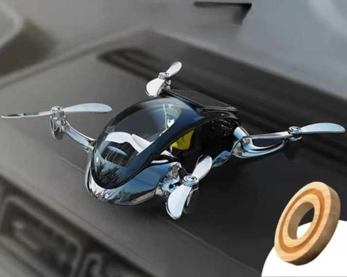 Автомобільний ароматизатор дрон Hello, на сонячній батареї + ефірна олія iC227