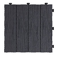 Модульне покриття Multy Home Woodgrain Сіре Рифлене 30х30х2.3 см 6 шт