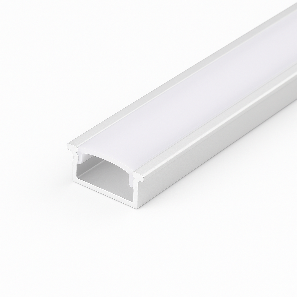 Білий врізний LED-профіль ЛПВ7 (7х16), тонкий, з розсіювачем, фото 1