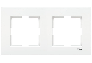 Рамка 2 поста горизонтальна VIKO Karre (білого кольору)