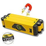 Будівельний багатофункціональний складний вимірювач рівня Profter 600мм 3-х рівневий алюмінієвий рівень, фото 5