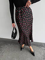 Женская шелковая юбка (миди)