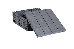 Модульне покриття Multy Home Woodgrain 30х30х2.3 см 6 шт Світло сіре Рифлене