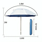 Рибальська парасолька з нахилом + чохол, 1,8 м, DYS/Зонт рибальська/Пляжна парасолька з УФ-захистом/Зон для риболовлі, фото 7