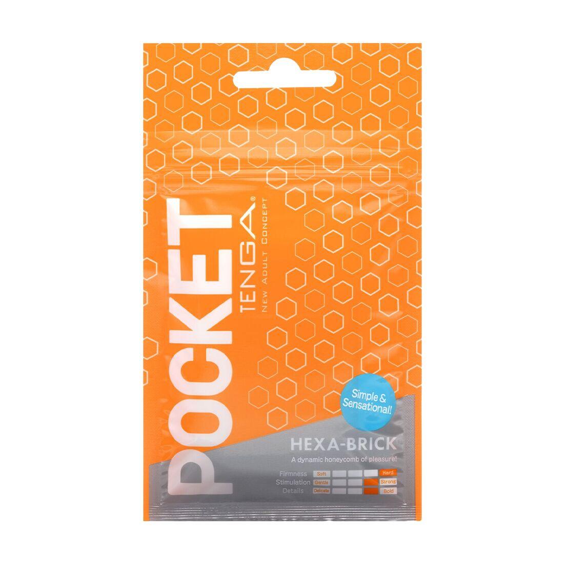 Мастурбатор TENGA Pocket Hexa-Brick, фото 1