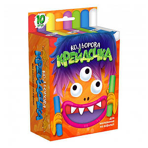 Мел кольоровий великий 10 кольорів Danko Toys