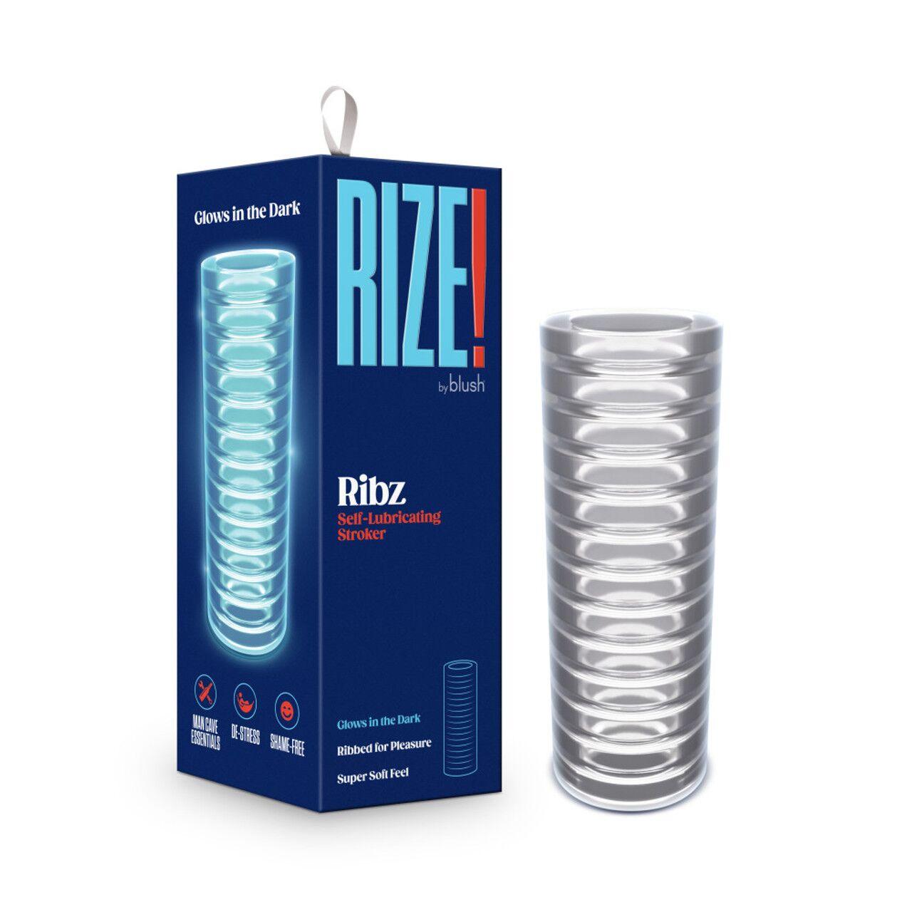 Мастурбатор Rize by Blush - Ribz Glow in the Dark Masturbator - Clear світиться
