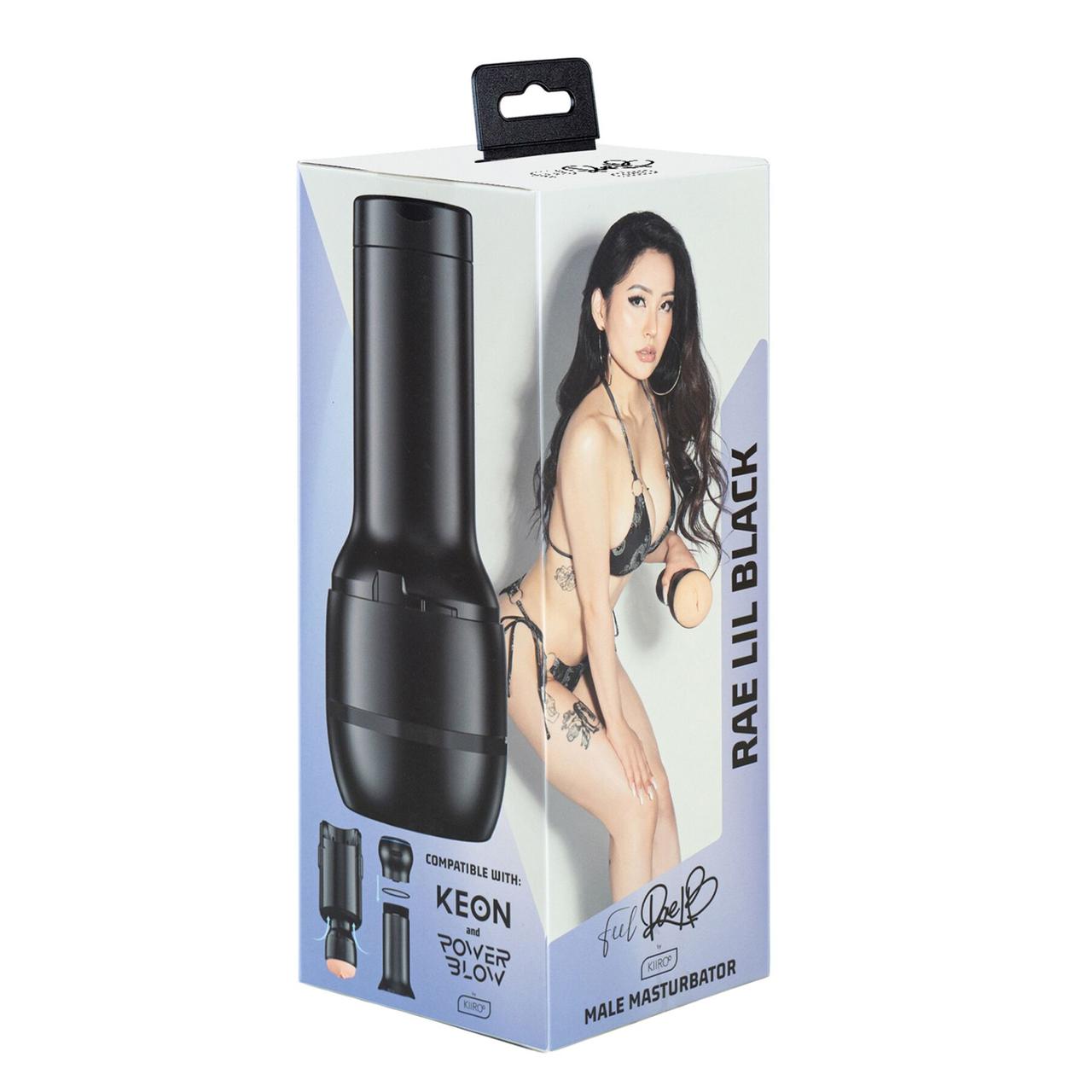 Мастурбатор Kiiroo Feel Rae Lil Black PBC сумісний з PowerBlow і Keon
