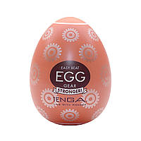 Мастурбатор-яйцо Tenga Egg Gear, плотный TPE, пробник лубриканта 5 мл