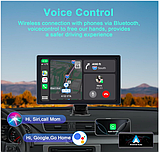Автомобільна стереосистема, 9-дюймовий екран CarPlay для Apple Car Play та Android Auto, портативний автомобільний плеєр, фото 4