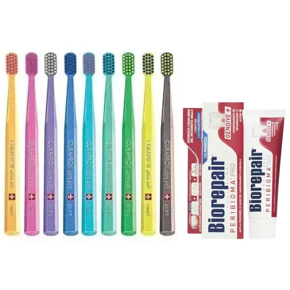 Зубная щетка Curaprox CS Smart 7600 з 5 років та дорослих + паста Biorepair PERIBIOMA підтримка мікрофлори, фото 1
