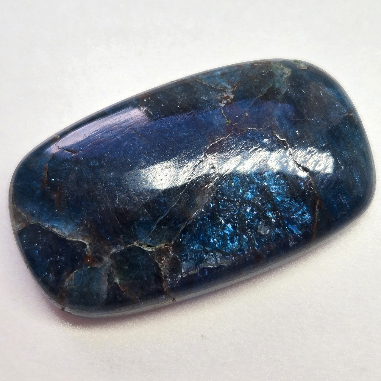 Природний камінь напівпрозорий апатит кабошон для виготовлення прикрас 60 ct, фото 1