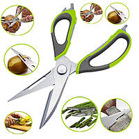 Кухонні багатофункціональні ножиці в магнітному чохлі (чистка риби, горіхокол, відкривачка, обробка м яса)