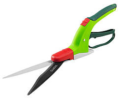 Ножиці для трави Verto, хвилясте лезо 13см, багатопозиційні, поворот ріжучої частини на 360 °, 34см, 0.3кг