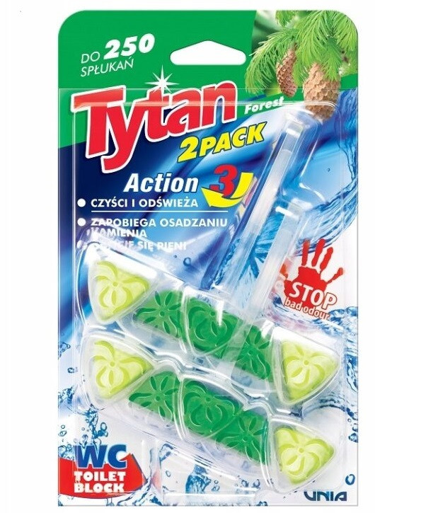 Чотирьохфазний туалетний ароматизатор Tytan Forest 4в1 2*40 г