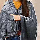 Плед із підігрівом (150×85 см), від USB, до 60 °C/Флісове електроковдра/Зігрівальний плед-пончо, фото 6