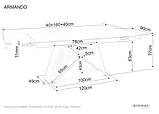 Стіл ARMANDO 160(240)*90 чорний, фото 6