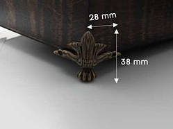 Ніжка для декупажу. Колір "стара латунь". 38х28мм / Ніжка для декупажу. Колір "стара латунь". 38х28мм