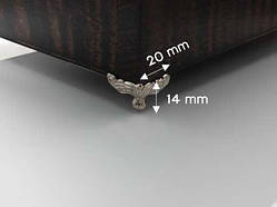 Ніжка металева. Колір "срібло". 14х20мм / Ніжка металева. Колір "срібло". 14х20мм