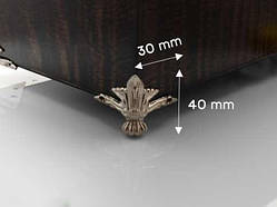 Ніжка для декупажу. Колір "хром". 40х30мм / Ніжка для декупажу. Колір "хром". 40х30мм