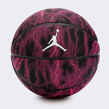 М'яч баскетбольний Nike Air Jordan Basketball 8p Energy чорний, жовтогарячий Уні 7 (Оригінал) J.100.8735.625.07