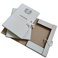 Архівна папка 215х310 мм з титульною сторінкою "Для Паперів Герб" на зав'язках, корінець 0,7-2,6 см (25шт)