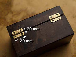 Петля. Великі отвори. Колір "золото". 30х20мм / Петля. Великі отвори. Колір "золото". 30х20мм