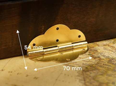 Петля фігурна. Колір "золото". 70х54мм / Петля фігурна. Колір "золото". 70х54мм, фото 1