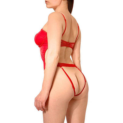 Сексуальне лаковане боді Art of Sex - Josephine червоне M, фото 2