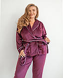 Піжама жіноча Модельєр 7891 46 Сірий (14181) 14170, 46, Бордовий, фото 6
