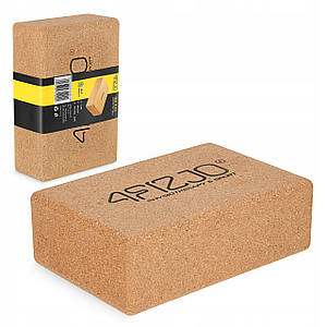 Блок для йоги 4FIZJO 22 x 15 x 7.2 см із коркового дерева (P-5907739312990)