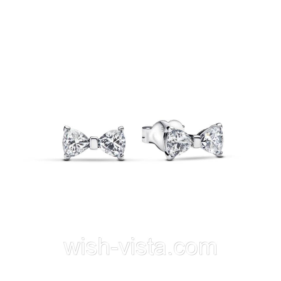 Сережки No Brand Маленький блискучий бант 293542C01 (2541913208), фото 1