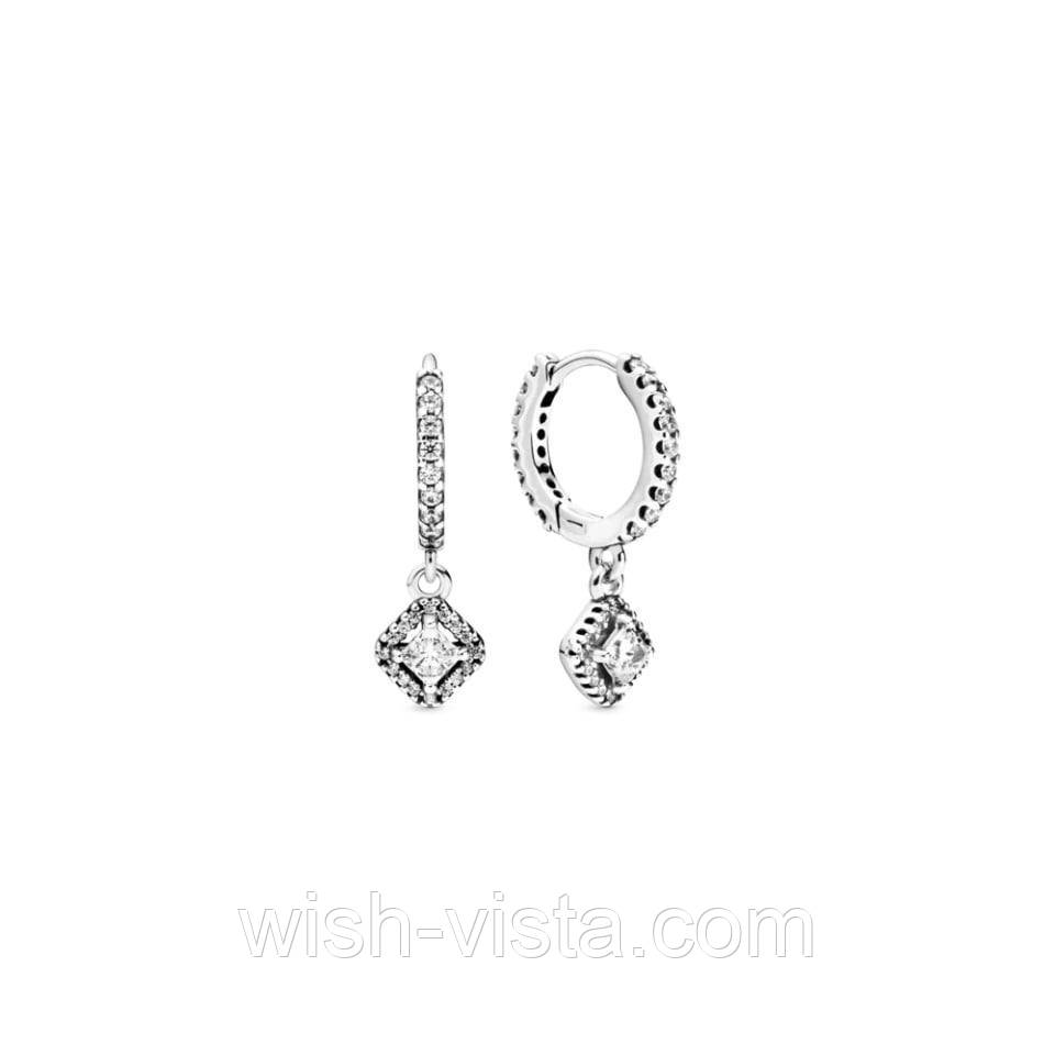Сережки No Brand Сяючі квадрати 298503C01 (2557970003), фото 1
