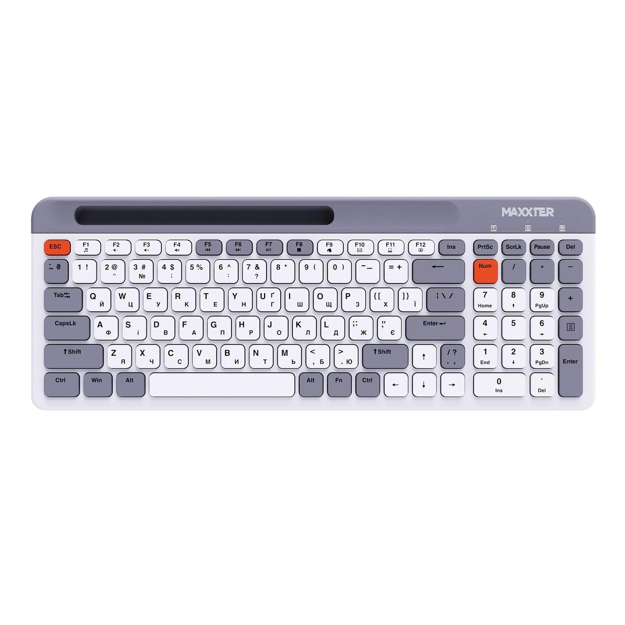 Клавiатура бездротова Maxxter KBW-02G-UA, фото 1