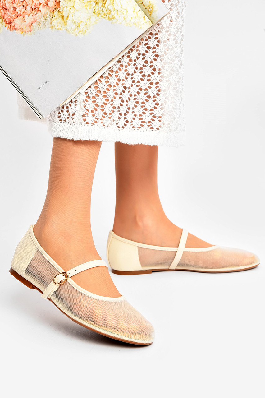 Балетки жіночі бежевого кольору сітка р.36 202804T Безкоштовна доставка, фото 1