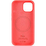 Чохол Silicone Case Full Protective (AA) with MagSafe для Apple iPhone 15 Plus (6.7") Кавуновий / Watermelon red, фото 4