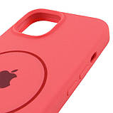 Чохол Silicone Case Full Protective (AA) with MagSafe для Apple iPhone 15 Plus (6.7") Кавуновий / Watermelon red, фото 5