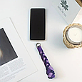 Набір макраме для рукоділля та плетіння брелока для ключів і аксесуарів 17.3х3.5см триколірний фіолетовий, фото 3