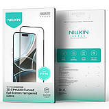 Захисне скло Nillkin (CP+ max 3D) (full glue) для Apple iPhone 16 Pro Max (6.9") Чорний, фото 7