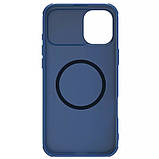 Карбонова накладка Nillkin CamShield Pro Magnetic для Apple iPhone 16 (6.1") Blue, фото 7