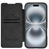 Шкіряний чохол-книжка Nillkin Qin Prop для Apple iPhone 16 (6.1") Black, фото 4