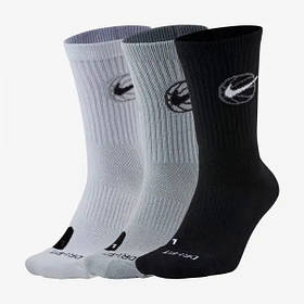 Шкарпетки Nike Everyday Crew Basketball DA2123-902 (3 пари), Розмір (EU) — 38-42